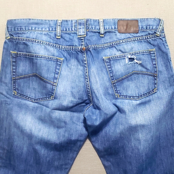 Armani Jeans Indigo Series 008 Mens Blue Button Fly Regular Jeans Size 36x32 - Picture 5 of 16